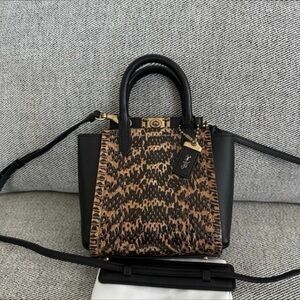 NWT Coach 1941 Troupe Tote 16 Genuine Snakeskin Black Crossbody